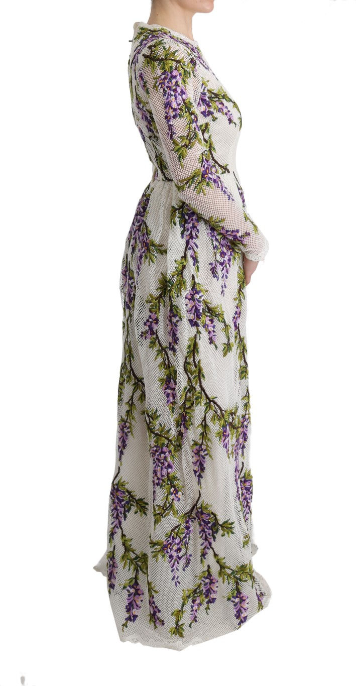 Thumbnail: Dolce & Gabbana White Floral Embroidered Maxi Dress