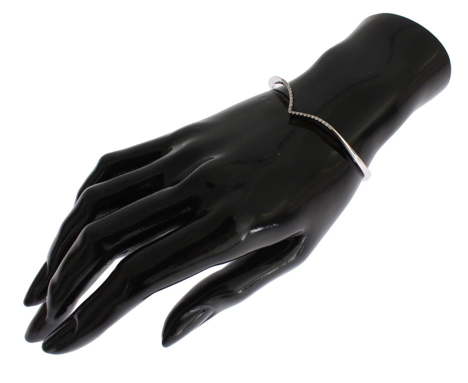 Thumbnail: Nialaya Skyfall CZ 925 Silver Bangle Bracelet