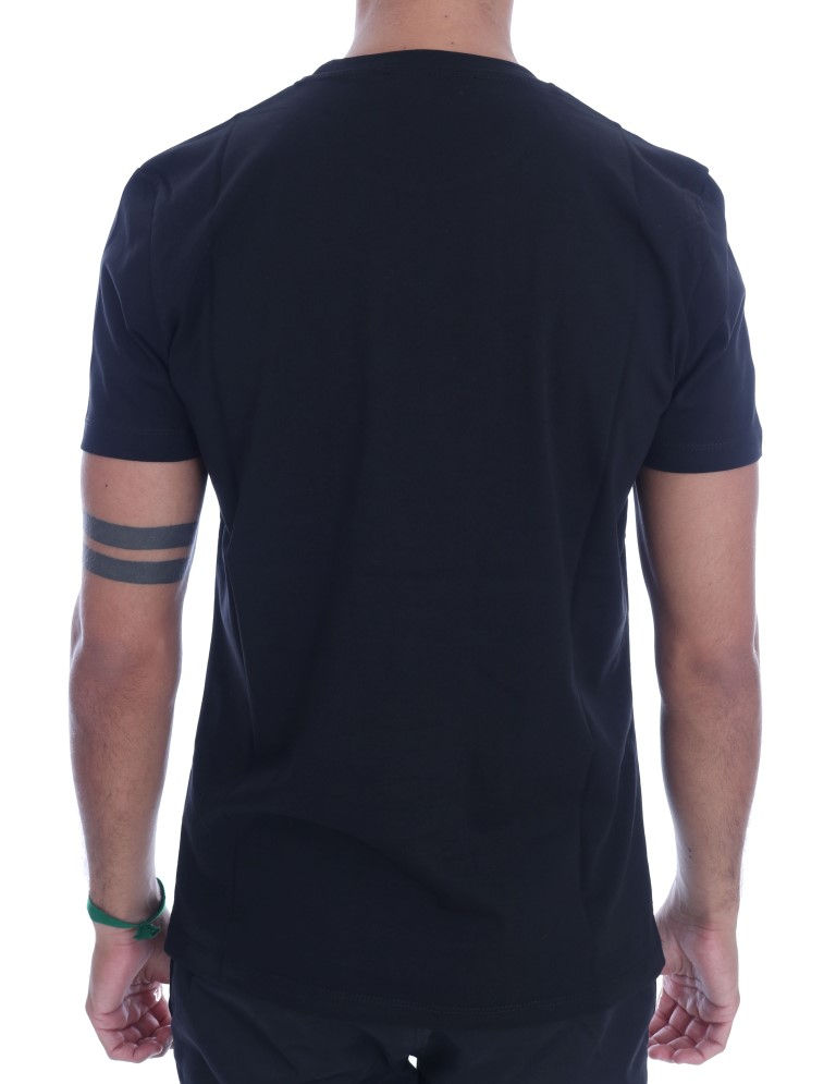 Thumbnail: Frankie Morello Black Cotton RIDERS Crewneck T-Shirt
