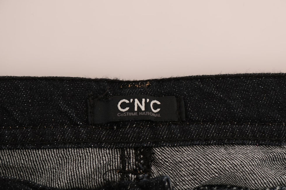 Thumbnail: Costume National Blue Cotton Stretch Slim Fit Jeans