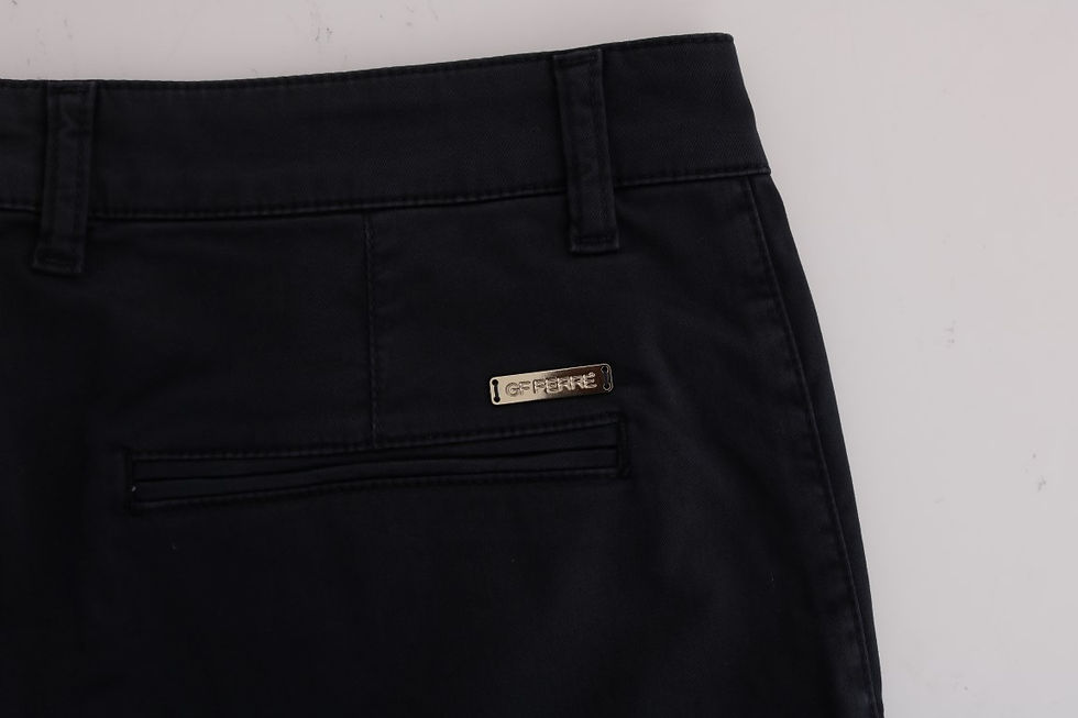Thumbnail: GF Ferre Blue Cotton Stretch Chinos Pants