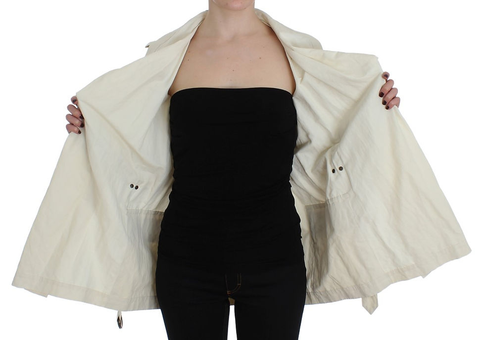 Thumbnail: PLEIN SUD White Trench Coat Jacket
