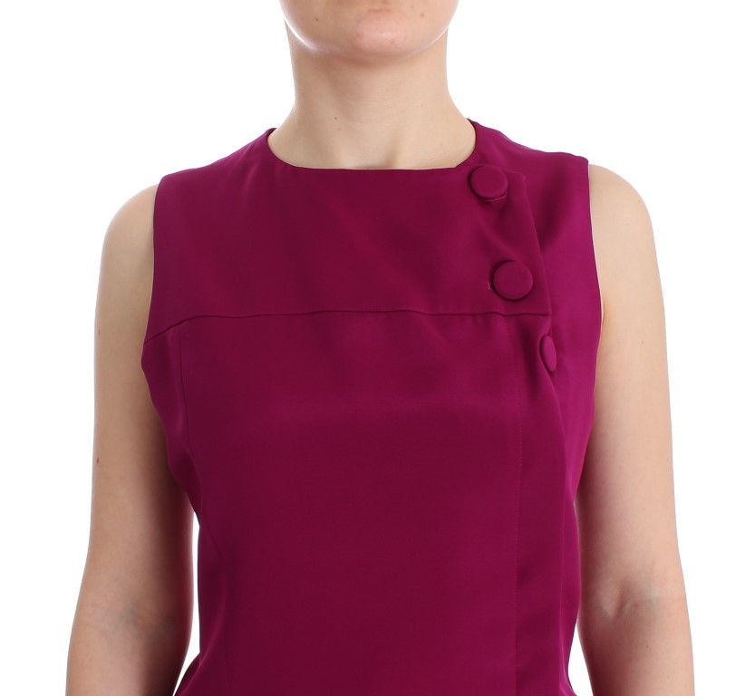 Thumbnail: Barbara Casasola Purple Silk Sleeveless Blouse Top