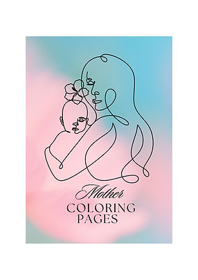 Arte Feminina Mãe - Figurinha para Pintar
