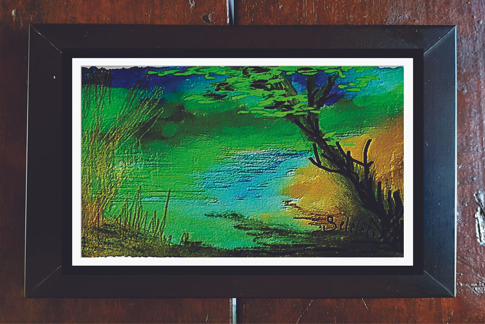 Miniatura: Imagem Pintura Digital Quadro com Moldura (15x10cm)