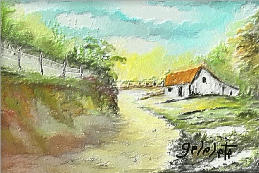 Miniatura: Mini Quadro em Tela de Pintura (15x10 cm) com Tripé