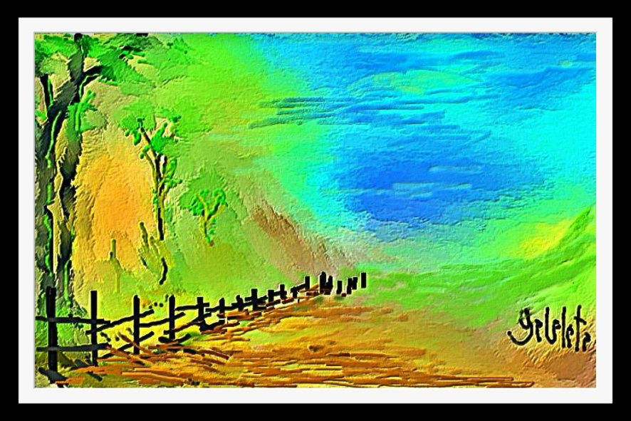 Miniatura: Imagem Pintura Digital Quadro com Moldura (15x10cm)