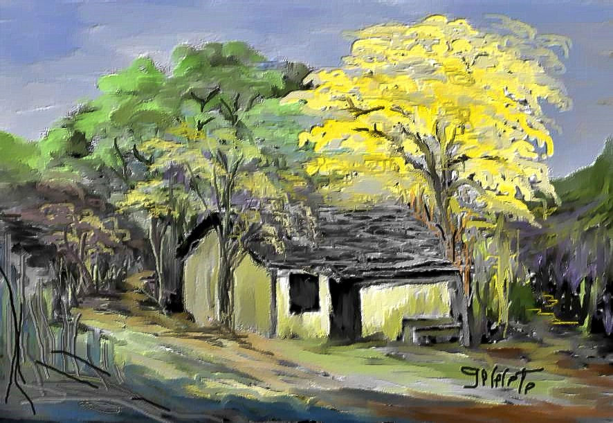 Miniatura: Miniquadro Decorativo 15x10cm ... Exposto num Tripé