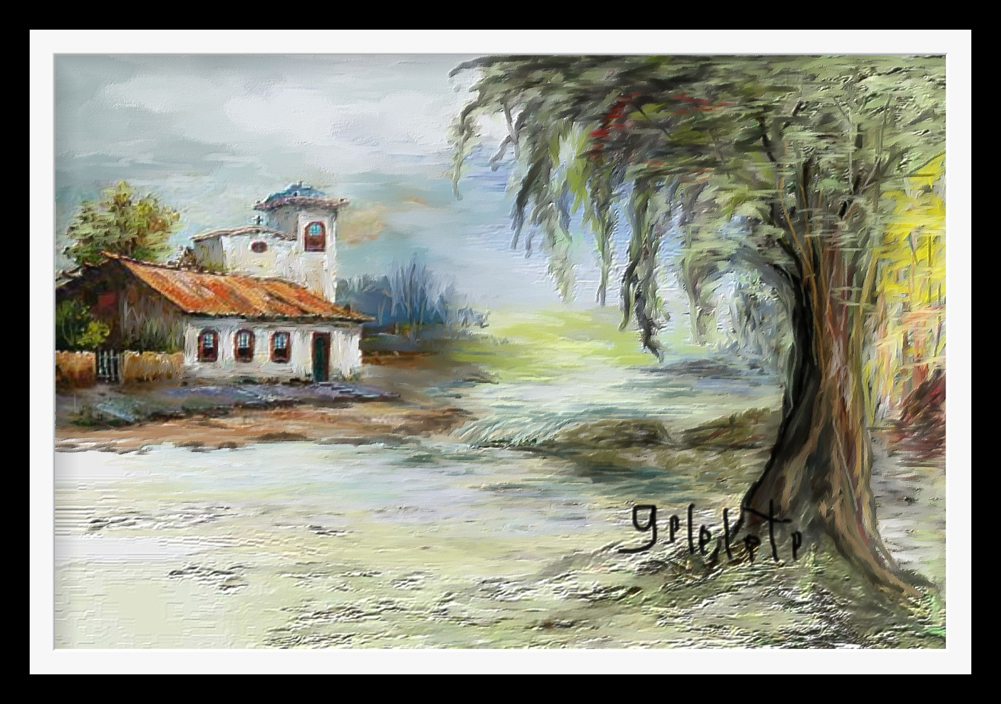 Miniquadro Decorativo 15x10cm ... Exposto num Tripé