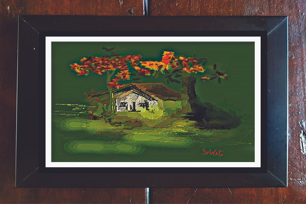 Miniatura: Imagem Pintura Digital Quadro com Moldura (15x10cm)
