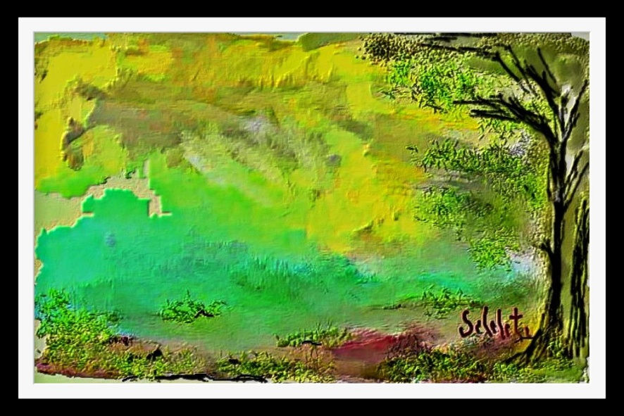 Miniatura: Imagem Pintura Digital Quadro com Moldura (15x10cm)