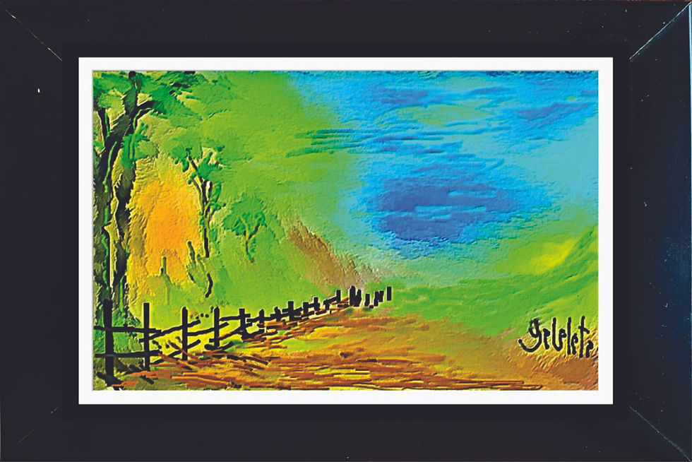 Miniatura: Imagem Pintura Digital Quadro com Moldura (15x10cm)