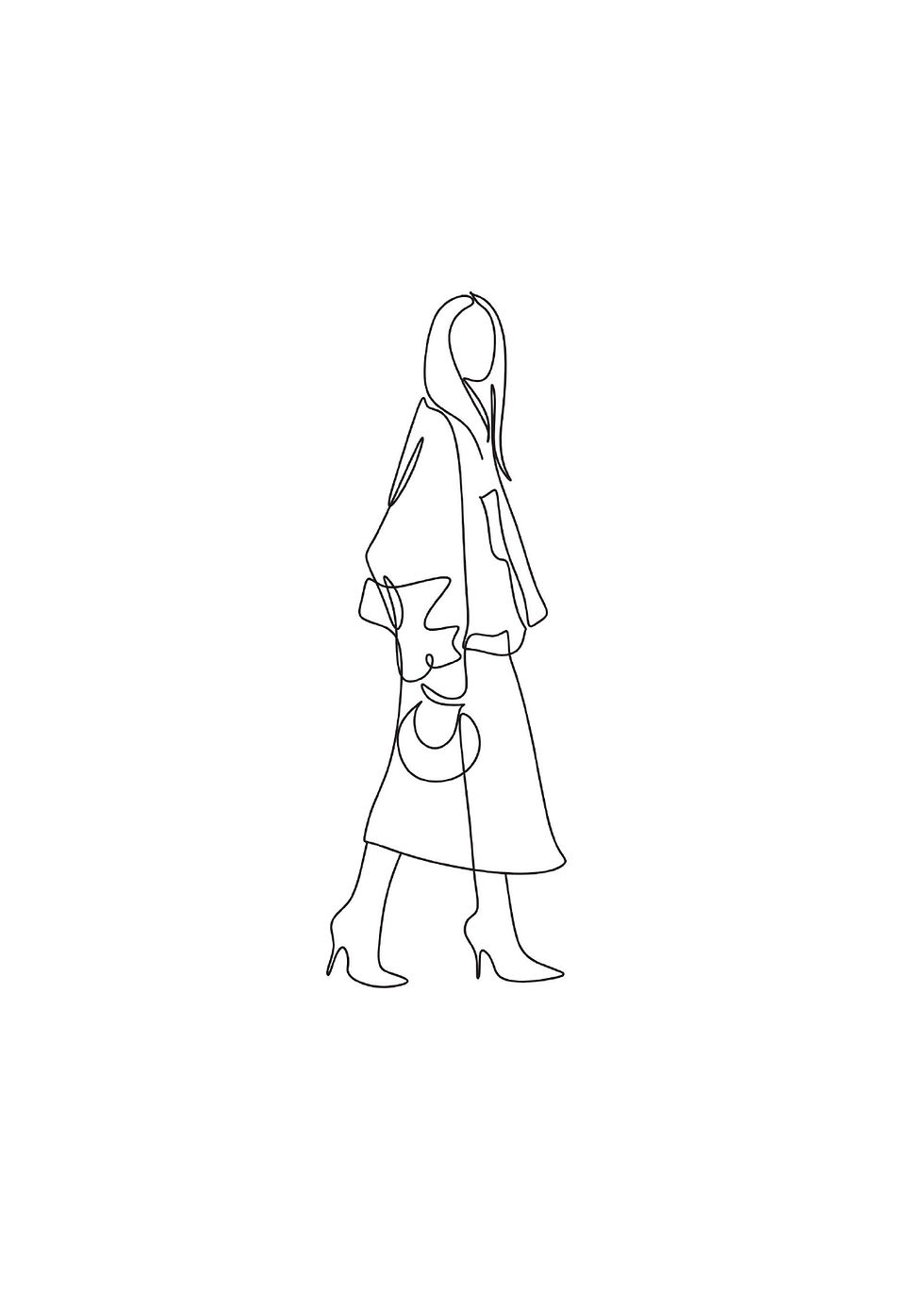 Miniatura: Arte feminina Moda Fashion - Figurinhas para Pintar