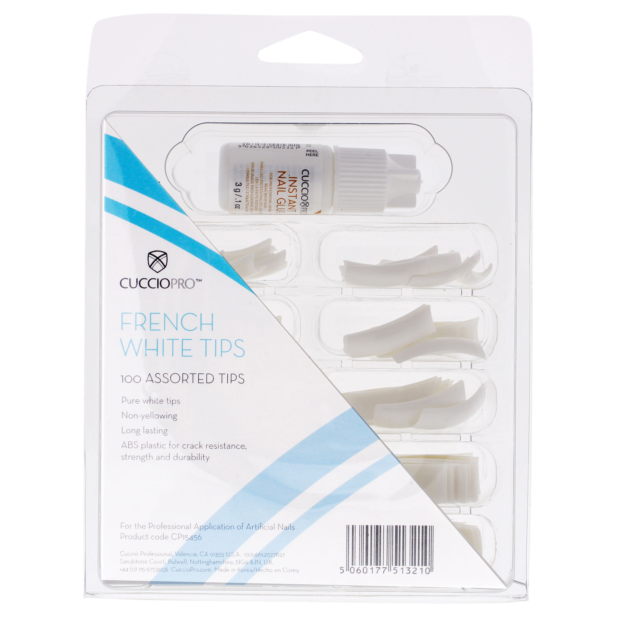 French White Pack of 100 Tips