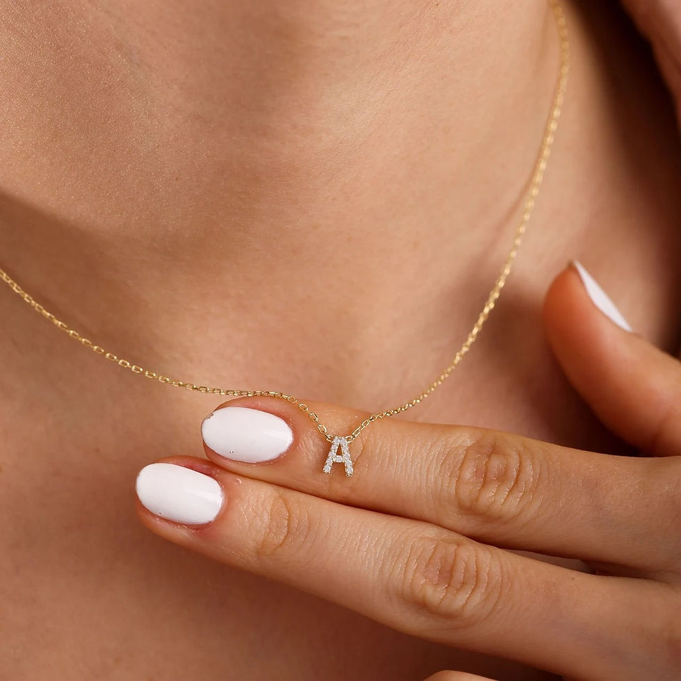 Thumbnail: Amofa Mini Zircon Letter Choker 