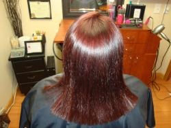 Medium Haircut and Color