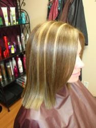 Medium Haircut and Color