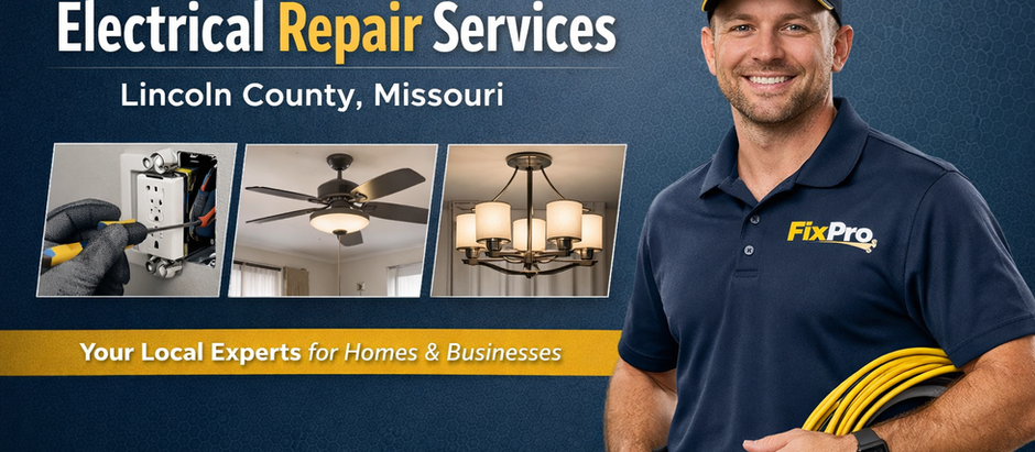 Electrical Repair Services Lincoln County Missouri performed by FixPro technician in a residential home