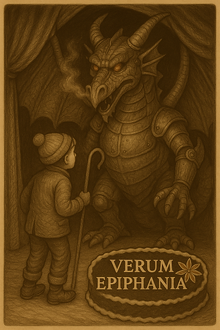 In the castle chapel, young Stefan faces the mechanical dragon and its cold artificial intelligence.