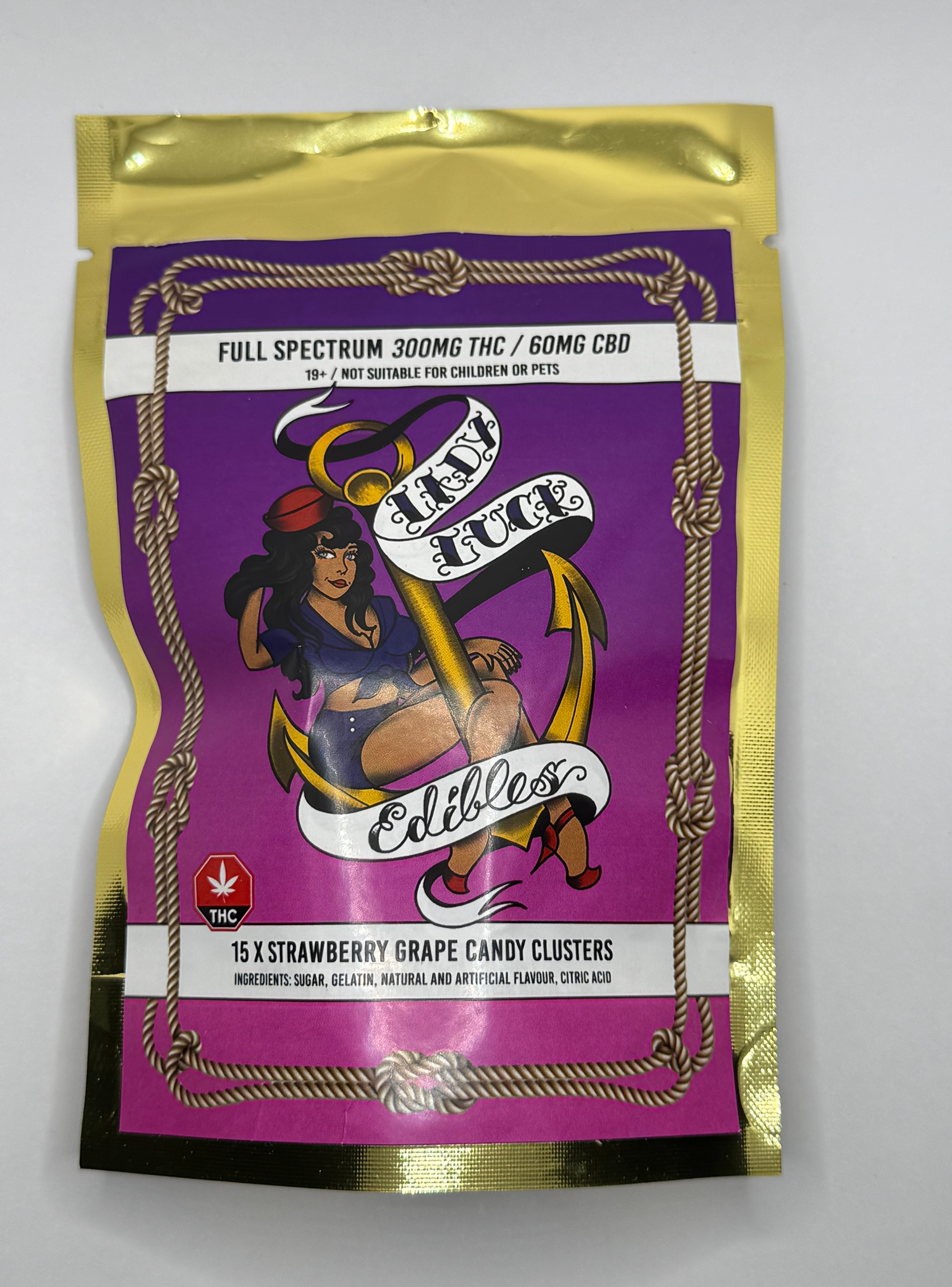Lady Luck Full Spectrum 300mg THC /60mg CBD
