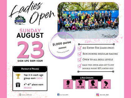 Ladies Open Returns August 23 – $1000.00 Purse, More Prizes, All Skill Levels Welcome!