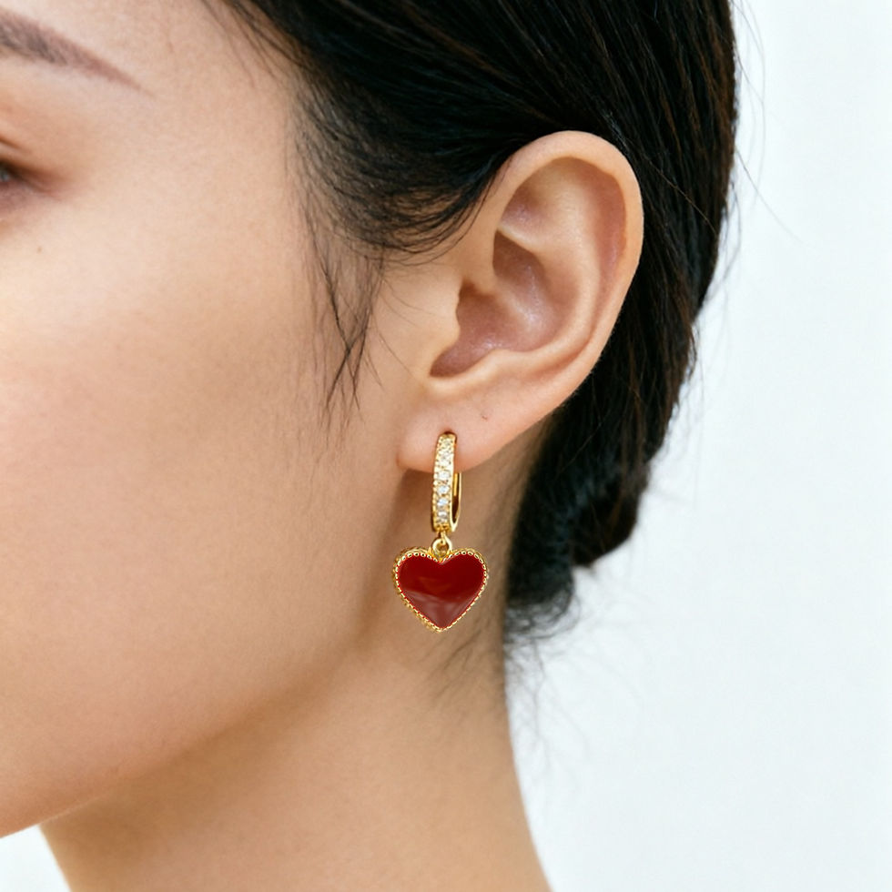 Thumbnail: Luxe Double-Sided Heart Necklace