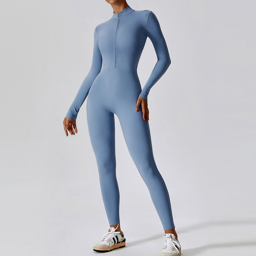 Thumbnail: SculptFit Zip-Up Active Jumpsuit