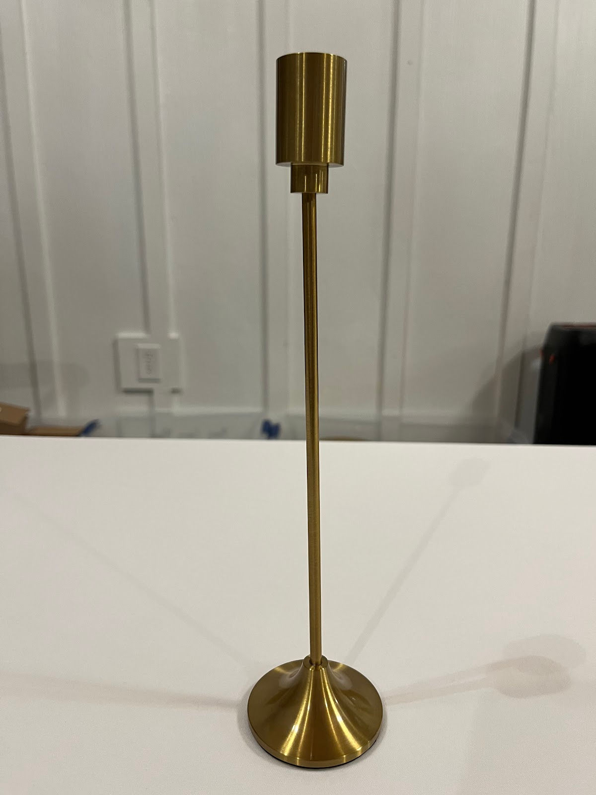 Gold metal candlesticks