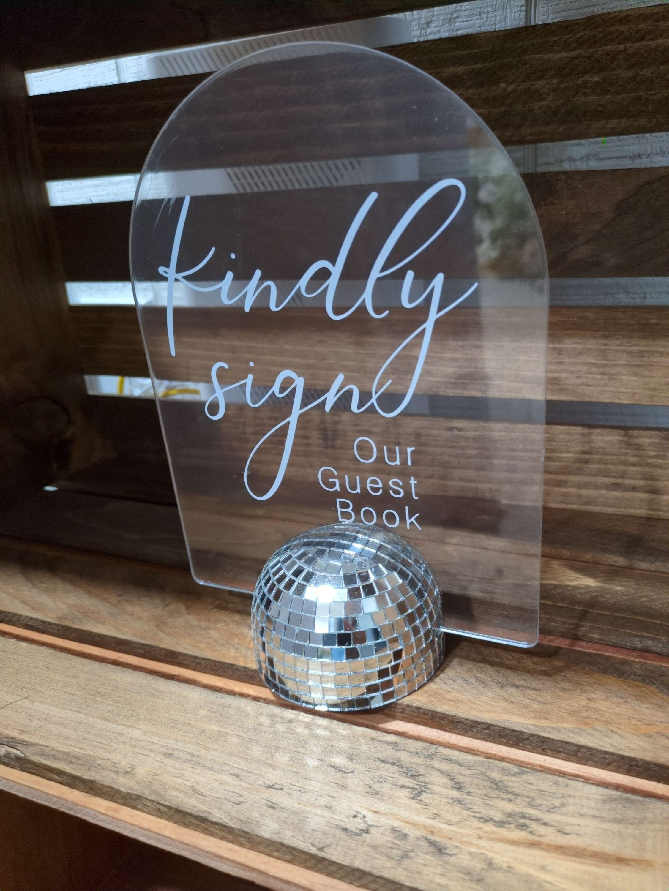 Kindly Sign Our Guest Book/Disco stand