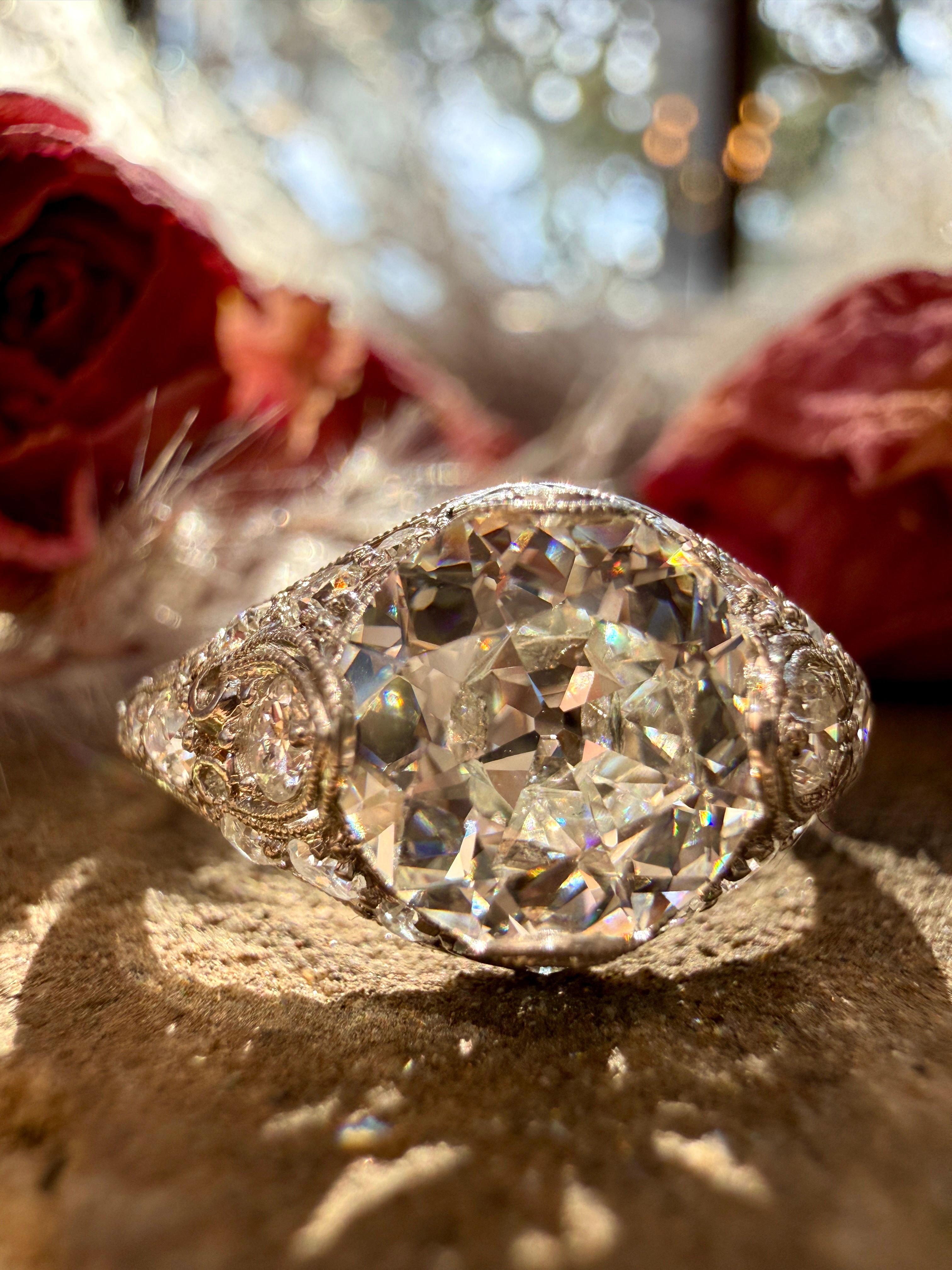 Antique Tiffany & Co. 1.52ct Old European Brilliant Diamond Platinum Ring