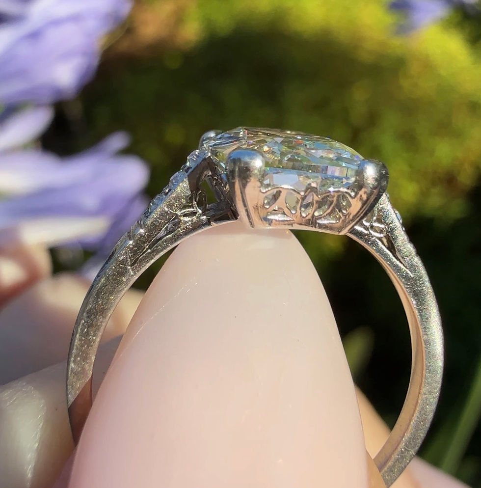 Thumbnail: Antique1910s Elongated Old Mine Cushion Brilliant 2.05ct K VVS1 Solitaire  