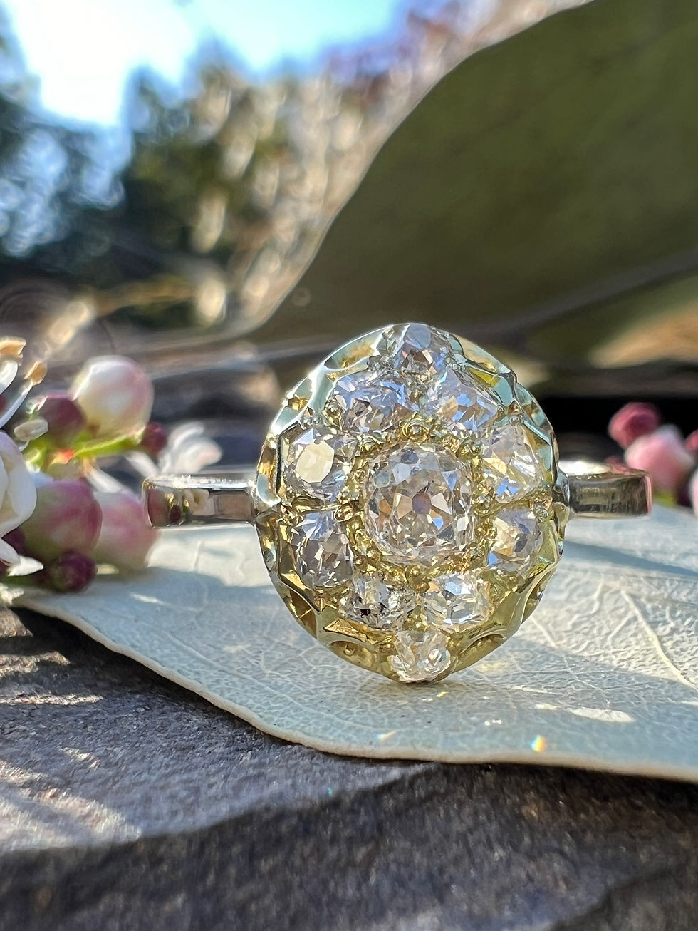Victorian Peruzzi OMC Diamond Cluster Ring