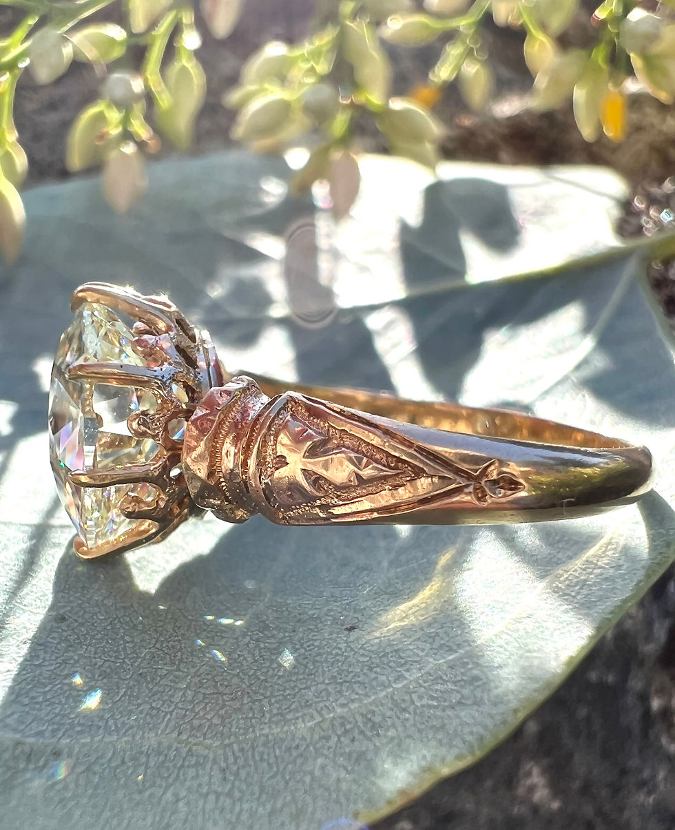 Thumbnail: Victorian 3.17ct L VS1 Old Mine Brilliant 