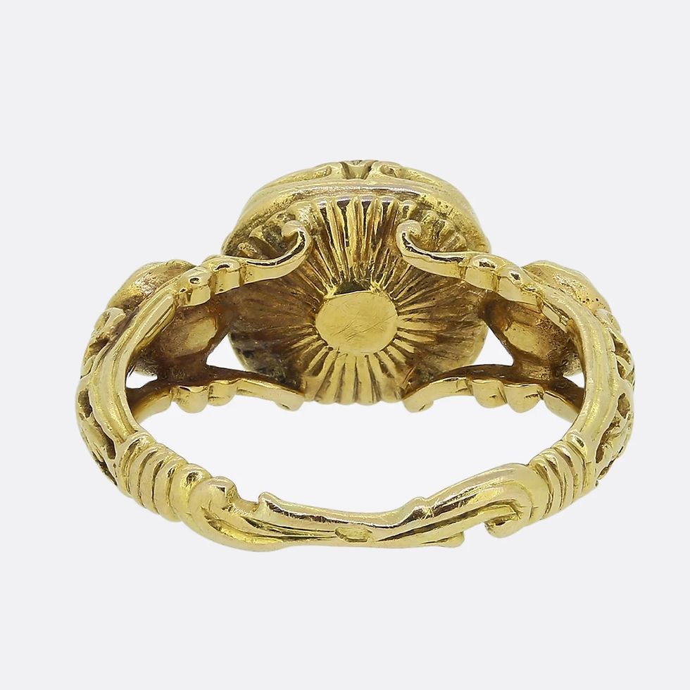 Thumbnail: Rare 1800s Georgian flat cut diamond ring with old cut diamonds, a perfect example of vintage antique rings.