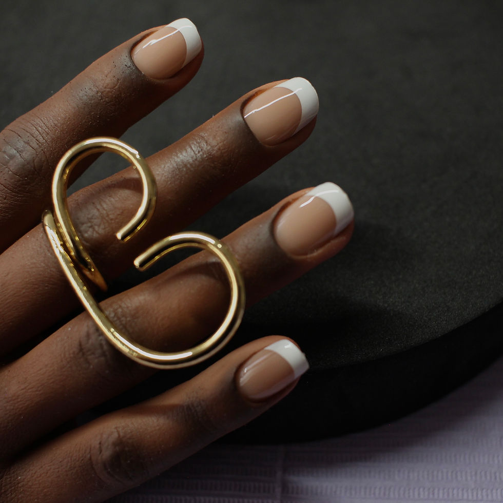 Thumbnail: Taupe Nude French - Gel Press-on Nails