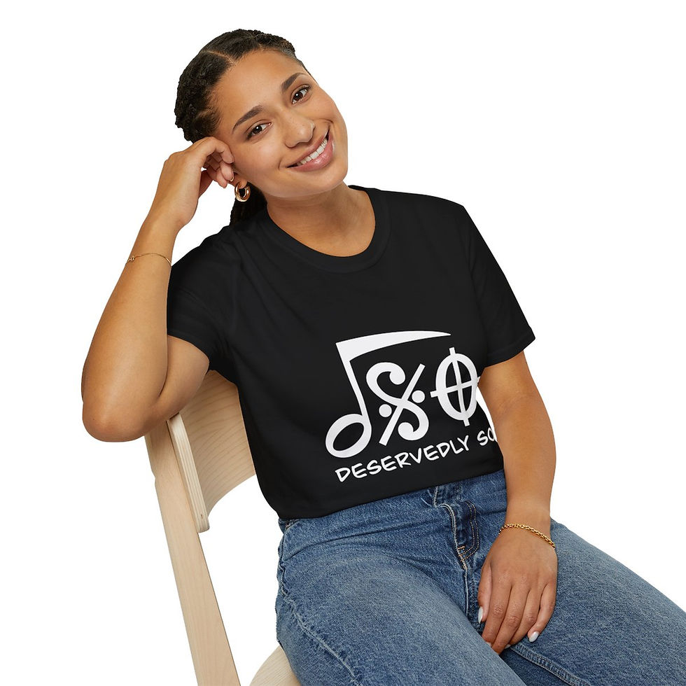 Thumbnail: Unisex Softstyle T-Shirt - Deservedly So "Flag" Logo (White Logo)
