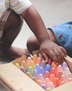 Kids Playing with Chalk