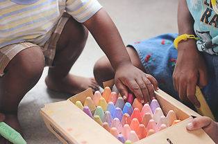 Kids Playing with Chalk