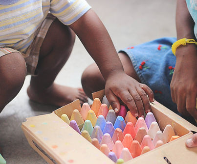 Kids Playing with Chalk