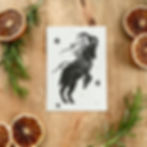 Yule Goat Christmas Card