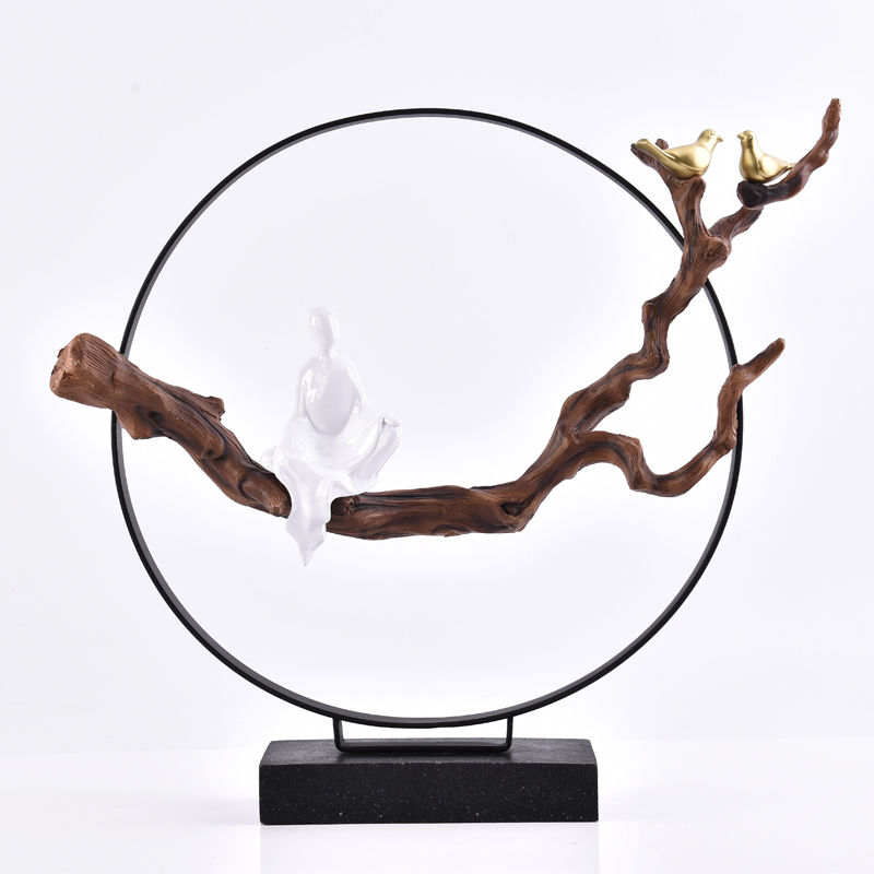 Thumbnail: Zen Buddhist on Branch Decorative Art Piece