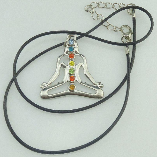 Thumbnail: Abstract Buddha Chakras Meditation Necklace