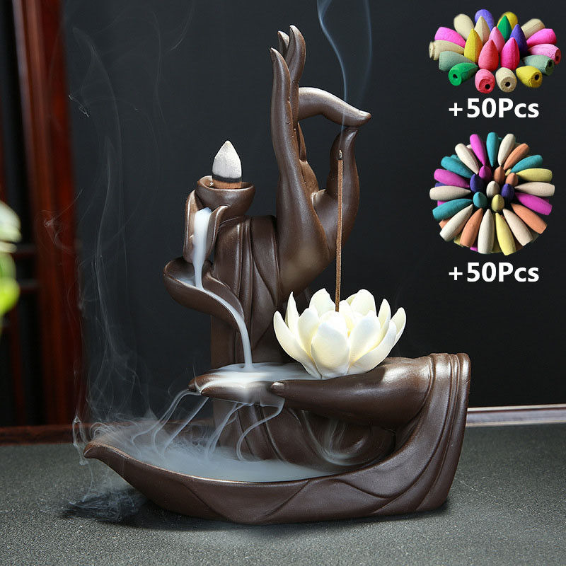 Thumbnail: Lotus Little Monk Tower Incense Burner