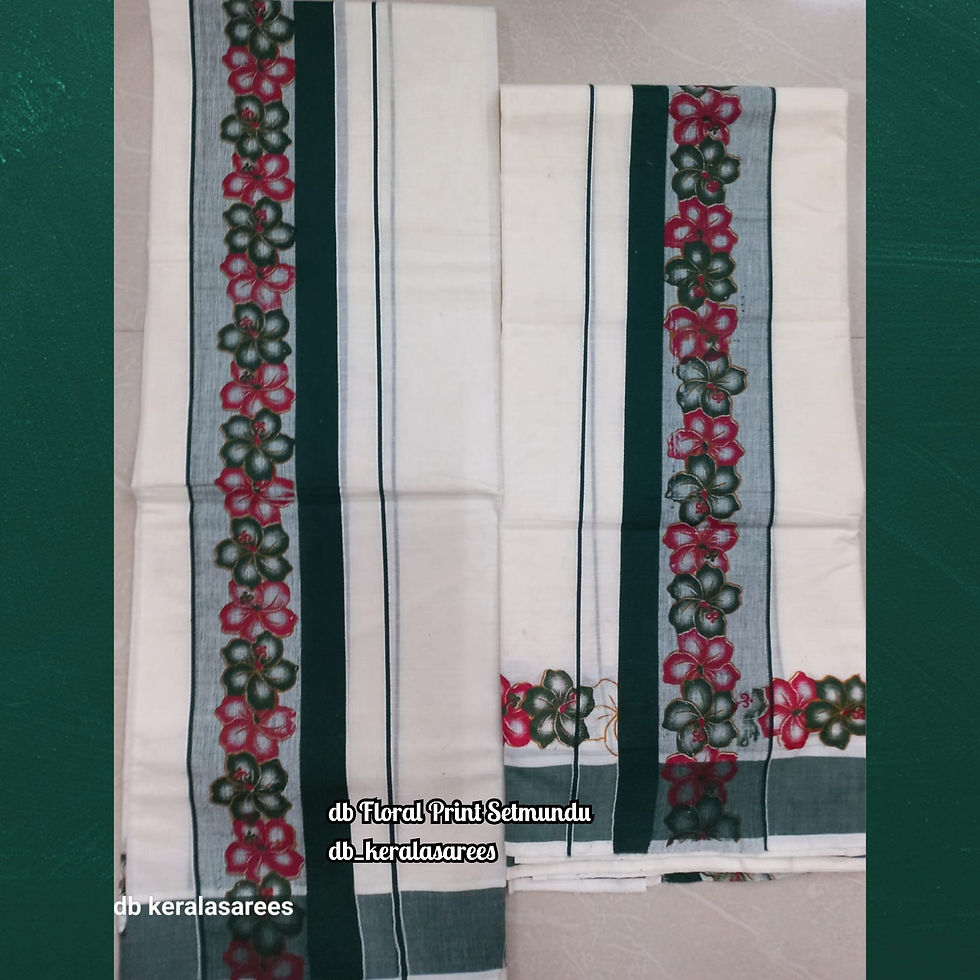 Thumbnail: db Vishu Special Floral Print Setmundu 🎉