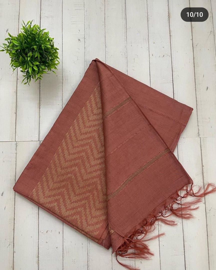 Thumbnail: db Semisilk Zigzag Border Design Sarees