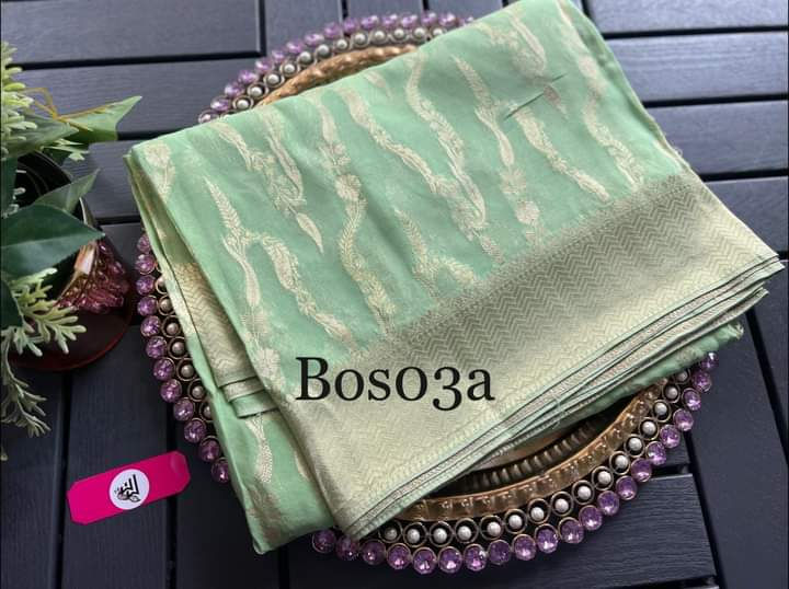 Thumbnail: db Banarasi Dyeable Leheriya  Silk Sarees