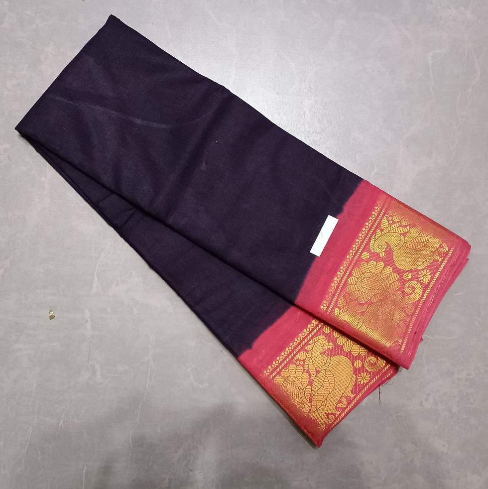Thumbnail: db Sungudi Contrast Border Saree