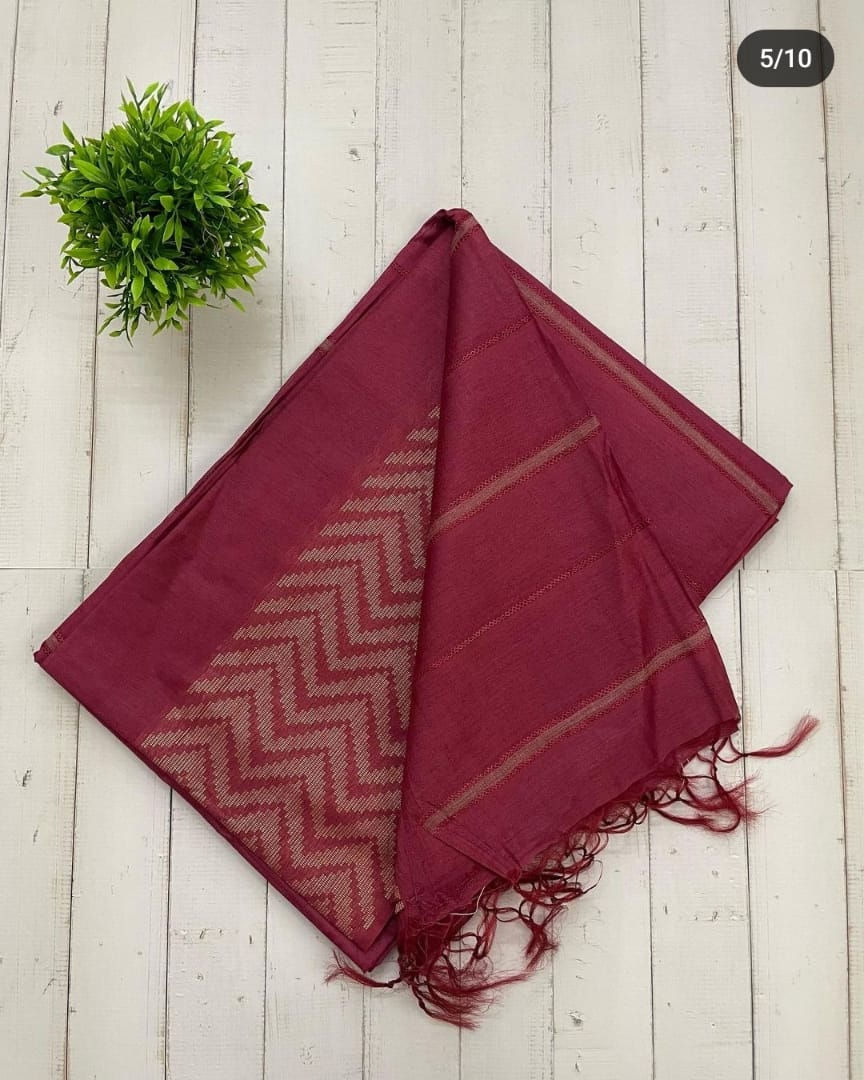 Thumbnail: db Semisilk Zigzag Border Design Sarees