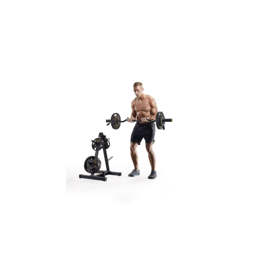 Thumbnail: A Frame Weight Plate & Barbell Storage Rack with Durable Steel Construction