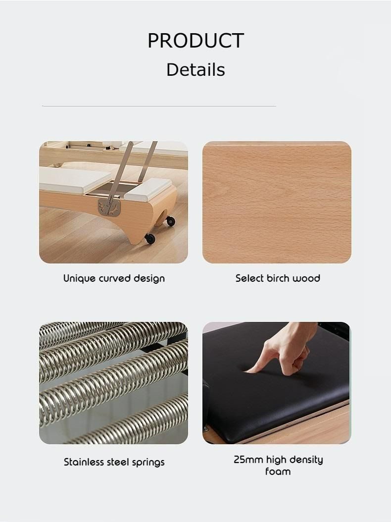 Thumbnail: Tula Designer Reformer Model Vakra Beech Wood Pilates Reformers